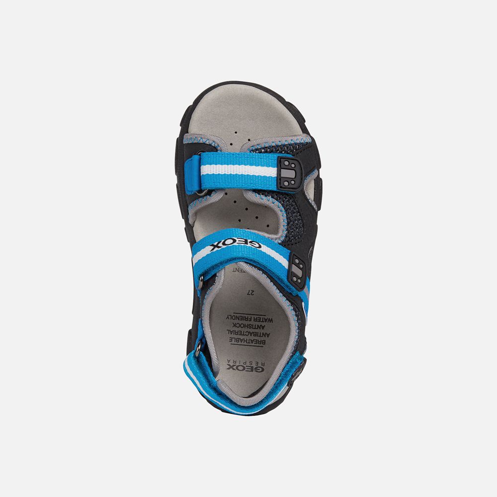 Sandalias Geox Menino Pretas/Azuis - Strada - JPXBG1836